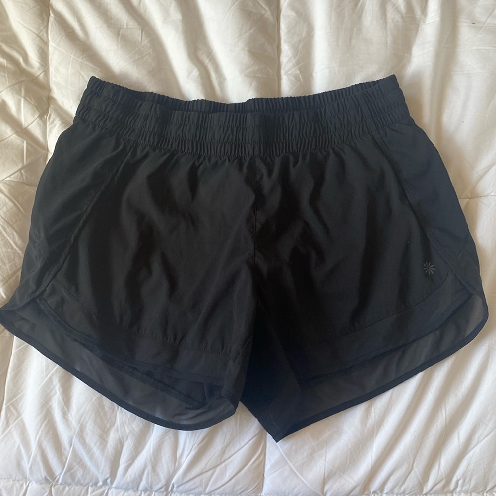 Athleta Mesh Racer Shorts